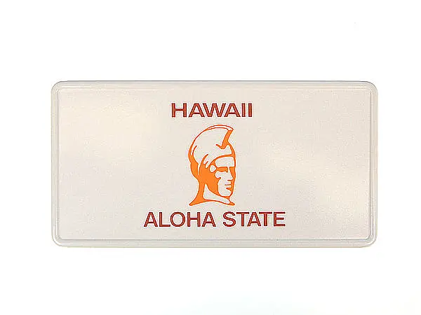 Hawaii - Plate mit Wunschtext in Folienschrift