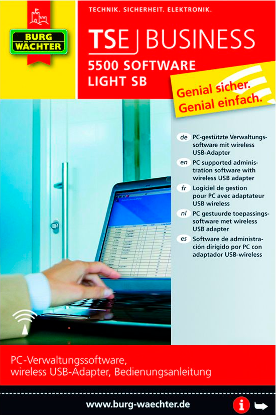 PC Software LIGHT SB TSE 5500 von Burg Wächter bis 8 Schlösser und 15 Benutzer