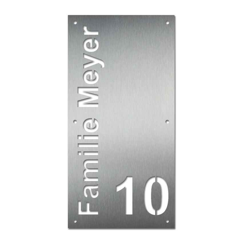 Hausnummer aus Edelstahl - Design Rectangle