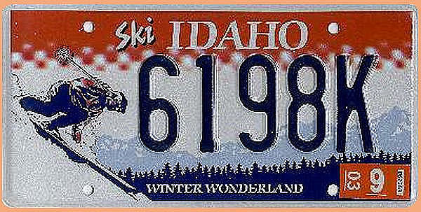 US - Grafiknummernschild Idaho SKI