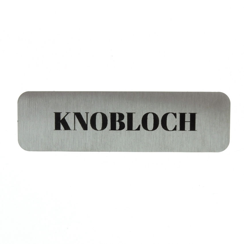 Namensschild Max Knobloch Briefkasten zum Aufkleben aus Edelstahl mit Gravur