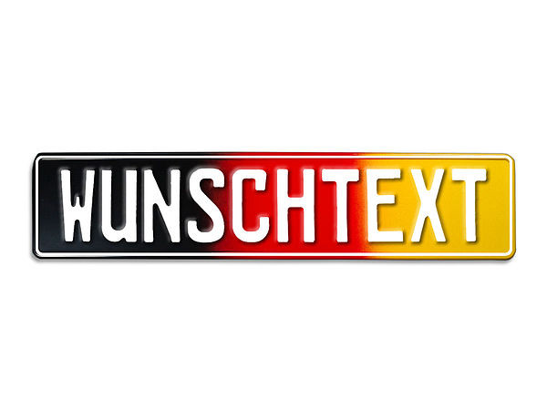 Effektkennzeichen Deutschland mit Wunschtext