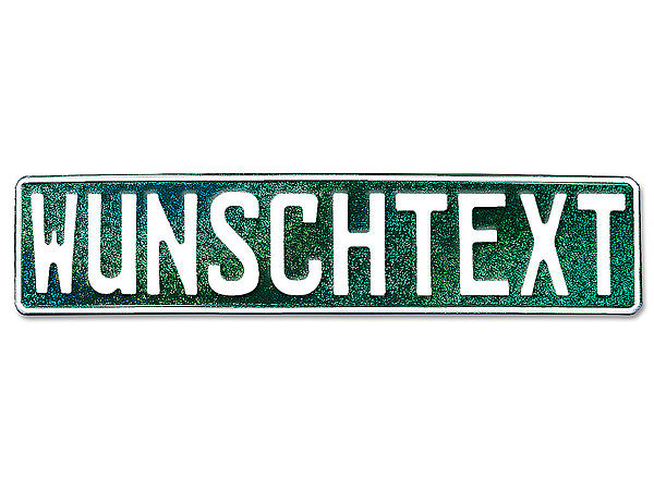 LKW Namensschild mit Wunschtext in glitzer-grn