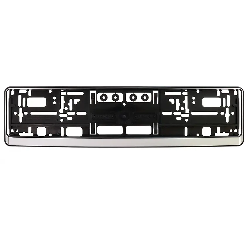 Auto Kennzeichenhalter in schwarz/silber matt - 52 cm | pro Stück