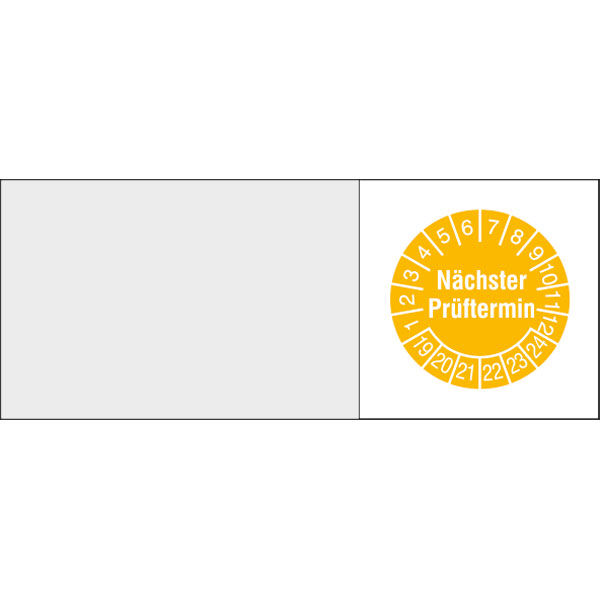 Kabelprfplakette - mit Jahresfarbe Nchster Prftermin