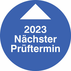 Prfplakette - mit Jahresfarbe Nchster Prftermin Jahresplakette