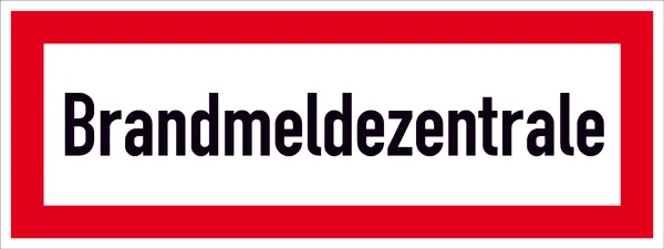 Wolk Hinweisschild für die Feuerwehr »Brandmelderzentrale«