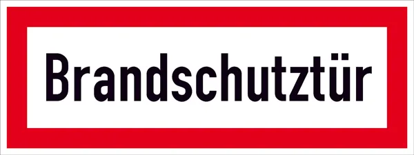Wolk Hinweisschild für die Feuerwehr »Brandschutztür«
