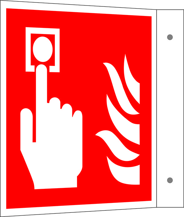 Brandschutzschild - Fahne Brandmelder