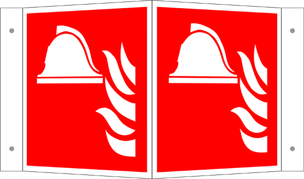 Brandschutzschild - Winkel Mittel und Gert zur Brandbekmpfung