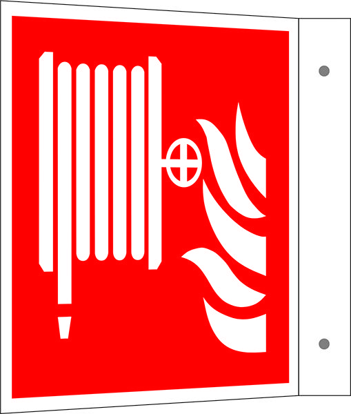 Brandschutzschild - Fahne Lschschlauch