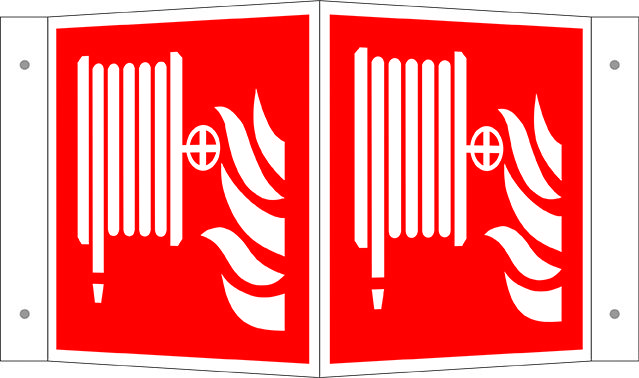Brandschutzschild - Winkel Lschschlauch