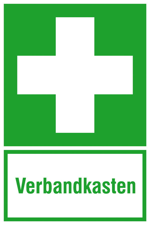 Erste-Hilfe-Kombischild Erste Hilfe - Verbandkasten