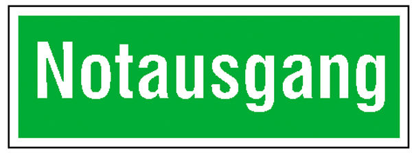 Fluchtweg-Zusatzschild Notausgang