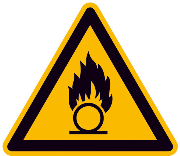 Warnschild Warnung vor brandfrdernden Stoffen