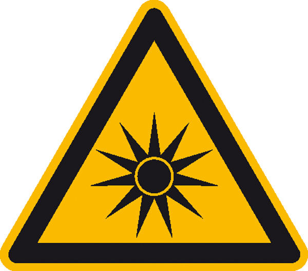 Warnschild Warnung vor optischer Strahlung