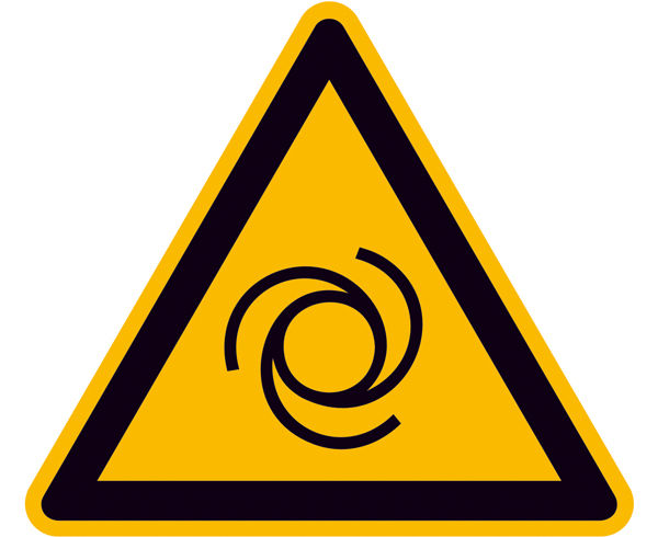 Warnschild Warnung vor automatischem Anlauf