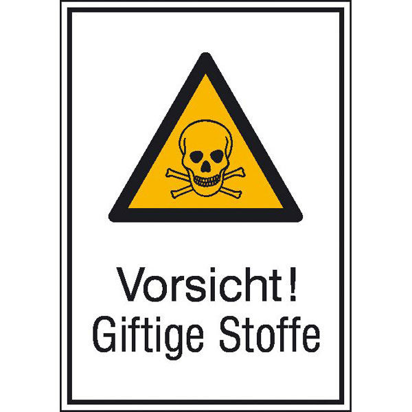 Warn-Kombischild »Vorsicht! Giftige Stoffe«