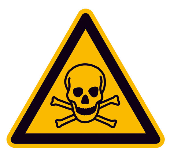Warnschild Warnung vor giftigen Stoffen