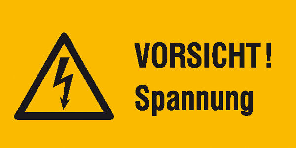 Warn-Kombischild Vorsicht Spannung