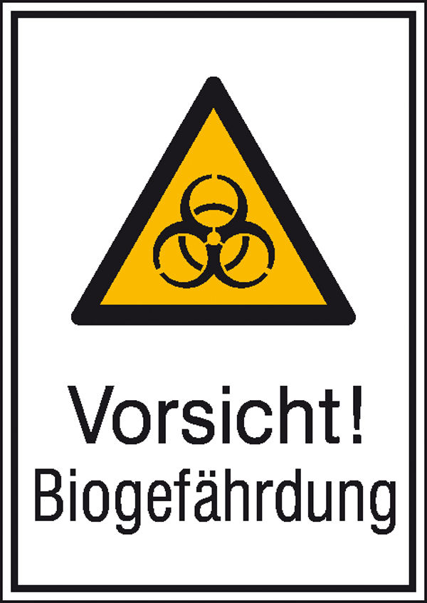 Warn-Kombischild Vorsicht! Biogefhrdung