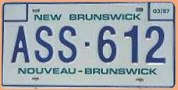 Kanadisches Nummernschild New Brunswick