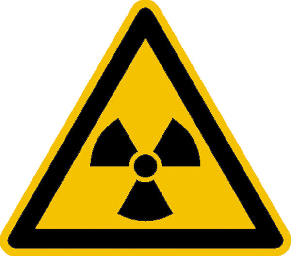 Warnschild Warnung vor radioaktiven Stoffen oder ionisierender Strahlung