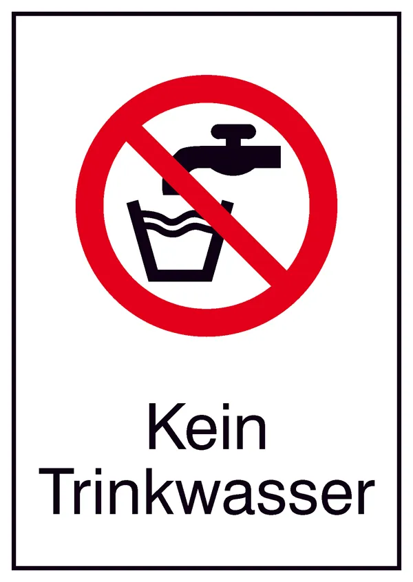 Verbots-Kombischild »Kein Trinkwasser«