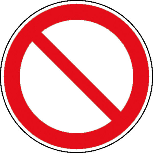 Verbotsschild Allgemeines Verbotszeichen