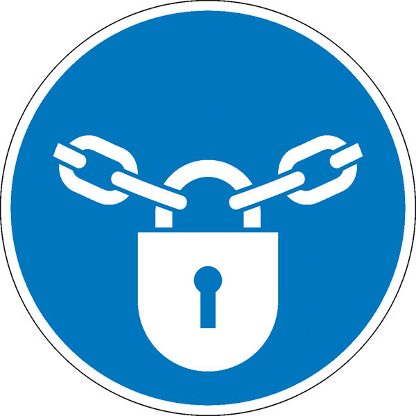 Gebotsschild Verschlossen halten