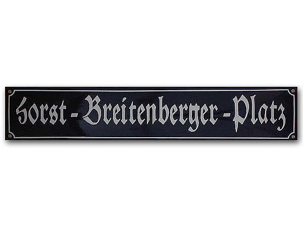 Original Emaille Straenschild mit Ihrem Wunschtext bis 25 Zeichen