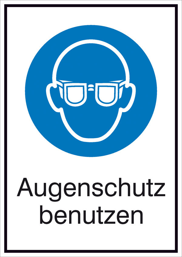 Gebots-Kombischild Augenschutz benutzen
