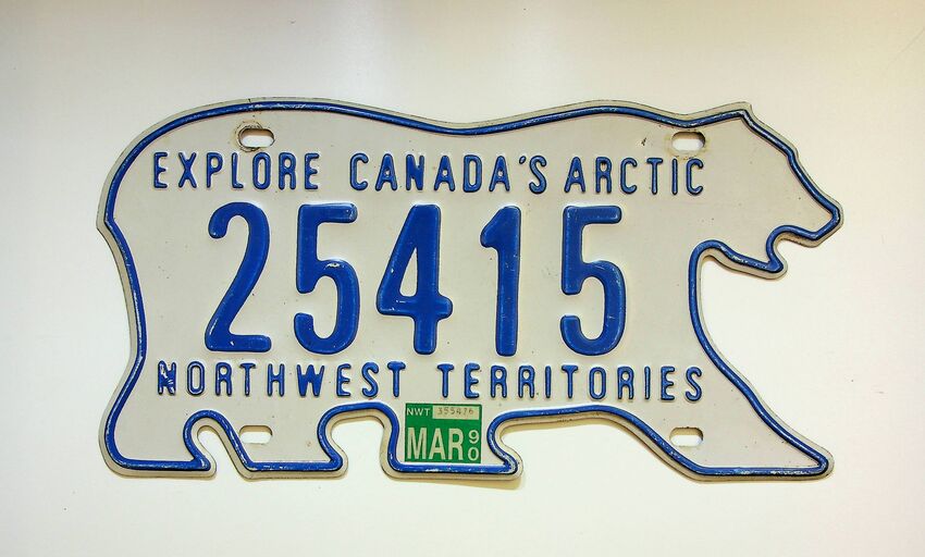 Kanadisches Nummernschild Northwest Territories
