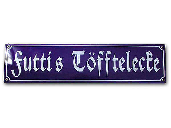 Original Emaille Straenschild mit Ihrem Wunschtext Hhe 15 cm - maximal 20 Zeichen