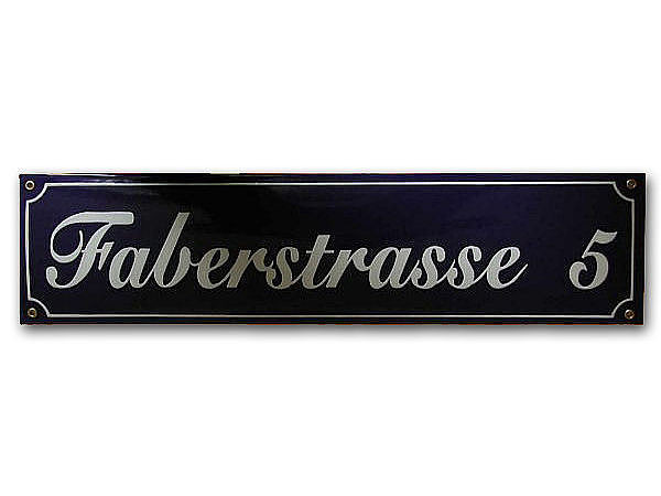 Original Emaille Straßenschild mit Ihrem Wunschtext bis 22 Zeichen