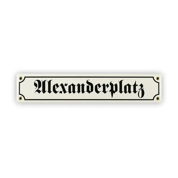 Emaille Straßenschild mit Farbauswahl | Höhe: 8 cm | max. 25 Zeichen