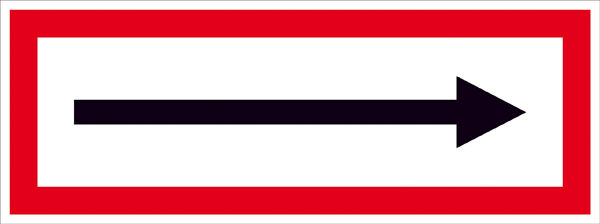 Hinweisschild fr die Feuerwehr ----_ (Richtungspfeil)