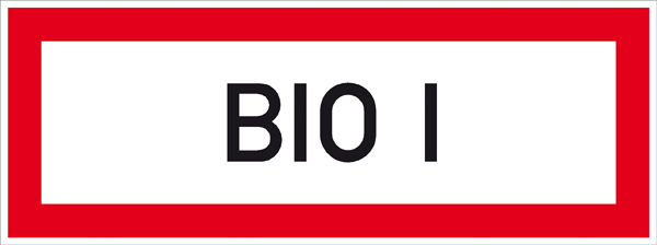 Hinweisschild fr die Feuerwehr BIO I