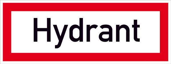 Hinweisschild fr die Feuerwehr Hydrant