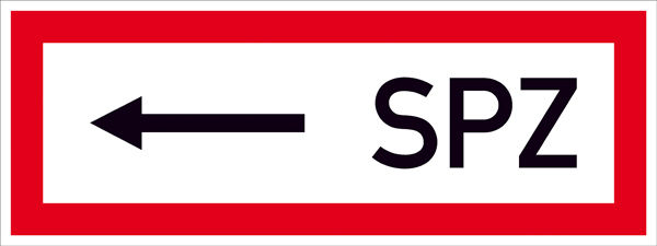 Hinweisschild fr die Feuerwehr 