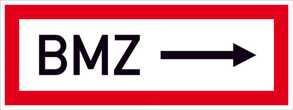 Hinweisschild fr die Feuerwehr BMZ ----_