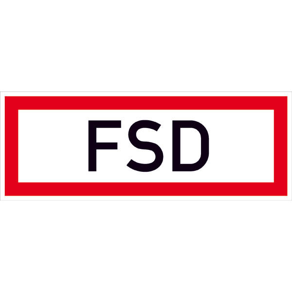 Hinweisschild fr die Feuerwehr FSD