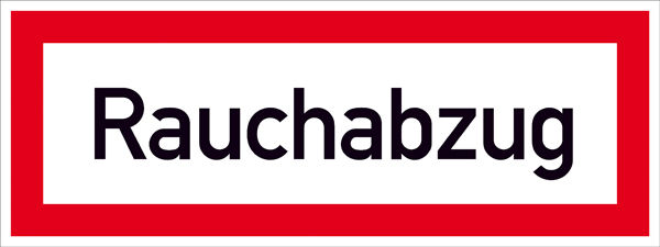 Hinweisschild fr die Feuerwehr Rauchabzug (RWA)