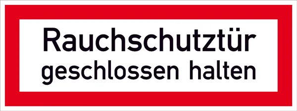 Wolk Hinweisschild für die Feuerwehr »Rauchschutztür geschlossen halten«
