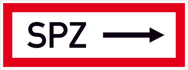 Hinweisschild fr die Feuerwehr SPZ ----_