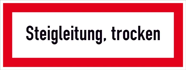 Wolk Hinweisschild für die Feuerwehr »Steigleitung, trocken«