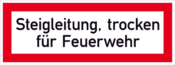 Wolk Hinweisschild für die Feuerwehr »Steigleitung, trocken für Feuerwehr«