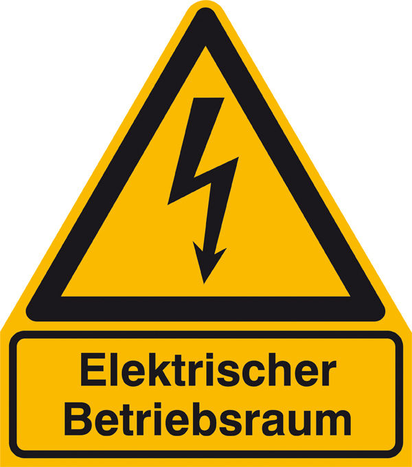 Warn-Kombischild »Elektrischer Betriebsraum«