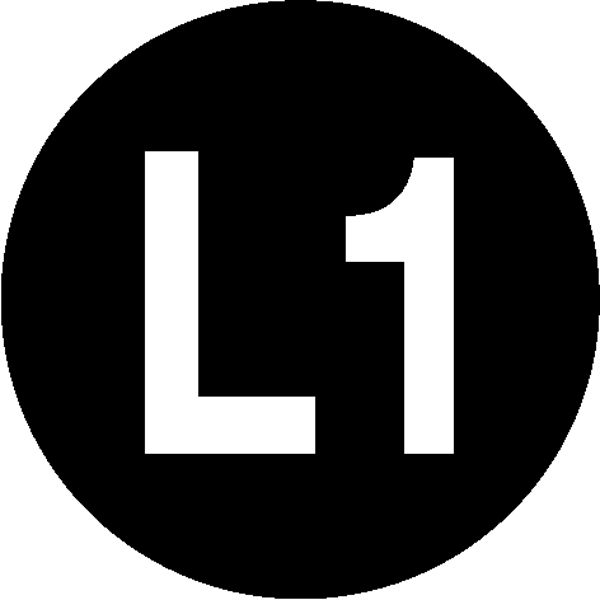 Etiketten -Kennzeichnung elektrischer Leiter- »L1 (Außenleiter 1)«