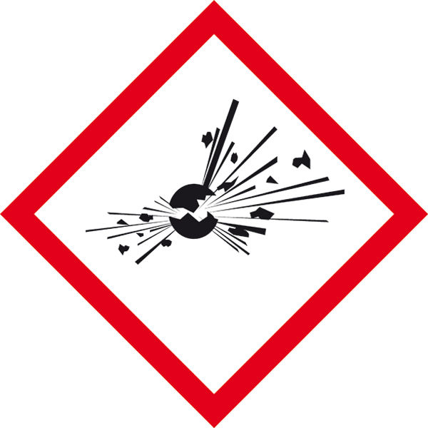 GHS-Gefahrenpiktogramm Symbol 01: explodierende Bombe